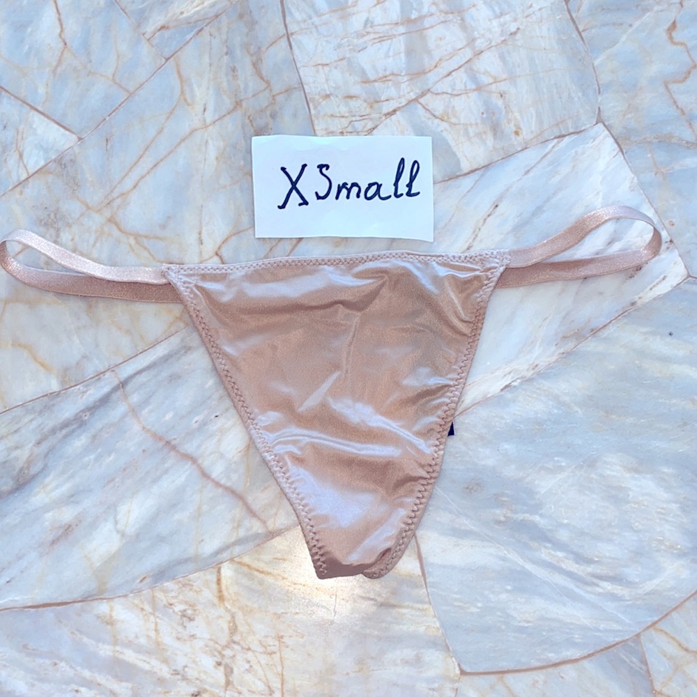 V-String Very Sexy Thong Panty Satin Beige XS